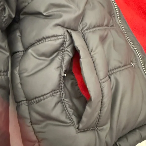 Calvin Klein Jeans Red and Black Hooded Jacket - Picture 7 of 9